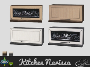 Sims 4 — Kitchen Narissa Upper Cabinet Single (not like EA's) by BuffSumm — Live! Work! Create! Designs that accentuate