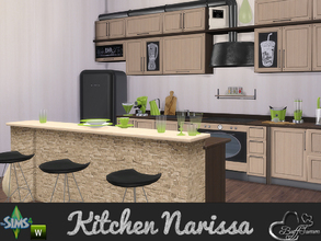 Sims 4 — Kitchen Narissa by BuffSumm — Live! Work! Create! Designs that accentuate the use of materials such as wood,