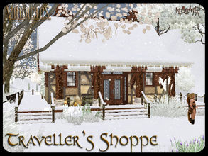 Sims 3 — Traveller's Shoppe by murfeel — A quaint little medieval shop for your sundry needs! Inside, there's a storage