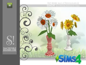 Sims 4 — Flora sunflower by SIMcredible! — by SIMcredibledesigns.com available at TSR __________________ * 2 colors