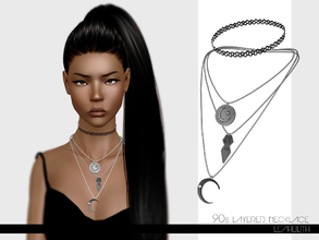 Sims 3 — LeahLillith 90s Layered Necklace by Leah_Lillith — 90s Layered Necklace 4 recolorable areas hope you'll enjoy^^