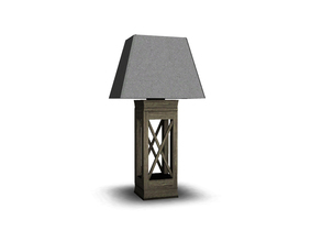 Sims 4 — Nola Living Lamp by Angela — Nola Living Lamp. Converted from my sims 3 set. Comes in wood and fabric