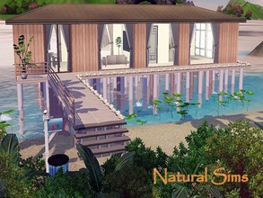 Sims 3 — Beach House 5 by Natural_Sims — This beach house contains a kitchen, a living area, a bathroom and a bedroom. At