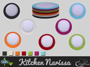 Sims 4 — Dining Narissa Cake Plate by BuffSumm — 'Happy Meal' with a colorful tableware and clean designed table and