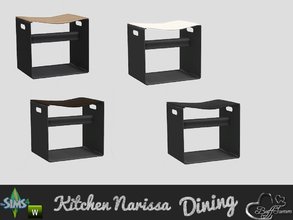Sims 4 — Dining Narissa Chair by BuffSumm — 'Happy Meal' with a colorful tableware and clean designed table and chairs. A