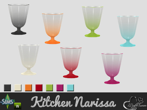 Sims 4 — Dining Narissa Glas IV by BuffSumm — 'Happy Meal' with a colorful tableware and clean designed table and chairs.