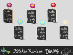 Sims 4 — Dining Narissa Flower III by BuffSumm — 'Happy Meal' with a colorful tableware and clean designed table and