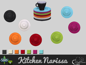 Sims 4 — Dining Narissa Small Plate by BuffSumm — 'Happy Meal' with a colorful tableware and clean designed table and