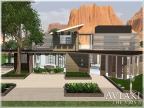 Sims 3 — Avlaki by aloleng — Two bedroom house with pool, dining area, kitchen, living room, gym, two toilet and bath
