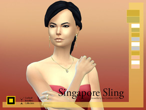 Sims 4 — Singapore Sling jewellery set by Golden_Girl2 — Singapore Sling is a modern oriental-inspired fine jewellery set