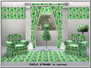 Sims 3 — Circle Strings_marcorse by marcorse — Geometric pattern: circle shapes on strings, with stylised flowers
