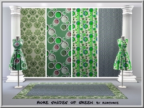 Sims 3 — More Shades of Green_marcorse by marcorse — Four selected patterns in shades of green. All are found in