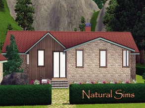 Sims 3 — Alpine House 2 by Natural_Sims — This house contains a kitchen, a living room, a study nook, a bedroom and a