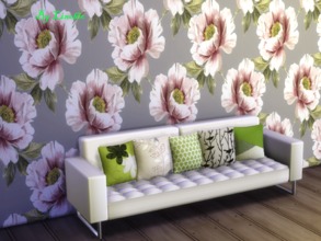 Sims 4 — Flowers wall by Linchic by linchic2 — this is my first job. I wanted to make a realistic wallpaper, I hope I
