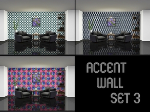 Sims 3 — Accent Wall set 3 by Prickly_Hedgehog — Yet three more bold patterns for accent walls or wherever you want them.