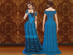 Sims 4 — Victorian countess_T.D. by Sylvanes2 — A higher class outfit for your victorian sims. It commes in the colors