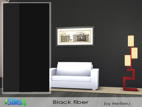 Sims 4 — Black fiber by Neferu2 — Modern wall in black_3 variations