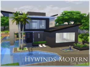 Sims 4 — Hywinds Modern by aloleng — A single bedroom, one toilet and bath house with reading area, kitchen, dining,