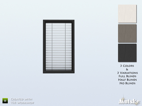 Sims 4 — Perfect Fit window Counter 1x1 by Mutske — Part of the Perfect Fit Windows. 3 Variations, full blinds, half