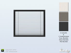 Sims 4 — Perfect Fit window Counter 2x1 by Mutske — Part of the Perfect Fit Windows. 3 Variations, full blinds, half
