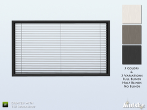 Sims 4 — Perfect Fit window Counter 3x1 by Mutske — Part of the Perfect Fit Windows. 3 Variations, full blinds, half