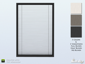 Sims 4 — Perfect Fit window Tall 2x1 by Mutske — Part of the Perfect Fit Windows. 3 Variations, full blinds, half blinds