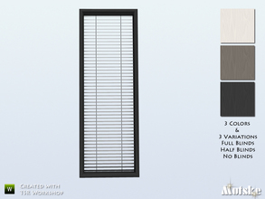 Sims 4 — Perfect Fit window Tall Single 2x1 by Mutske — Part of the Perfect Fit Windows. 3 Variations, full blinds, half