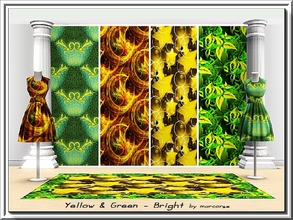 Sims 3 — Yellow & Green - Bright_marcorse by marcorse — A mixed-category collection of bright patterns in yellow and