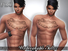 Sims 4 — Unbreakable Tattoo by Pinkzombiecupcakes — New cool tattoo for your male sims;)) I hope you like it! With custom