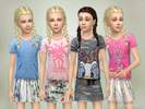 Sims 4 — Garden Party - Set GP01 by lillka — This 2 part set includes t-shirts and skirts for girls New items / 4