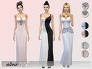 Sims 4 — Rose dress by altea127 — three long elegant clothes available in three colors in one package