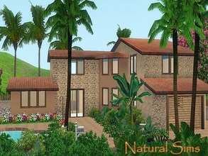 Sims 3 — Summer Villa by Natural_Sims — This villa has two floors. On the ground floor there is a living room, a study, a