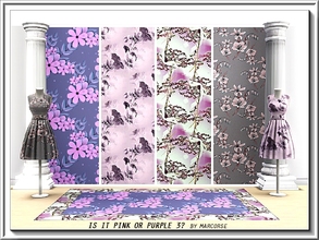 Sims 3 — Is It Pink or Purple 3?_marcorse by marcorse — Four Fabric patterns in the shades between pink and purple.