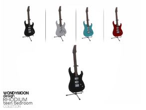 Sims 4 — Rhodium Guitar by wondymoon — - Rhodium Teen Bedroom - Guitar - Wondymoon|TSR - May'2015