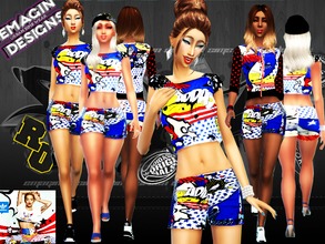 Sims 4 — Rita Ora Crop Top Adidas Collection by emagin3602 — Designed by Emagin Designs