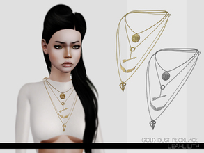 Sims 3 — LeahLillith Gold Dust Necklace by Leah_Lillith — Gold Dust Necklace 2 recolorable areas hope you'll enjoy^^
