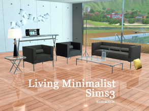 Sims 3 — Living Minimalist by ShinoKCR — Inspired by the furniture fair Milan I made this designer set - minimalism is