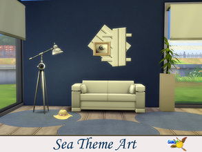 Sims 4 — evi Sea Theme Art 1 by evi — Part of a set of seven wall sculptures with a sea theme