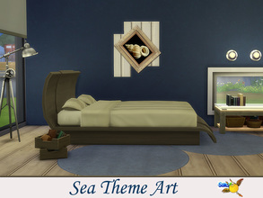 Sims 4 — evi Sea Theme Art 3 by evi — Part of a set of seven wall sculptures with a sea theme