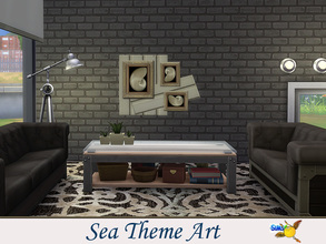 Sims 4 — evi Sea Theme Art 4 by evi —  Part of a set of seven wall sculptures with a sea theme