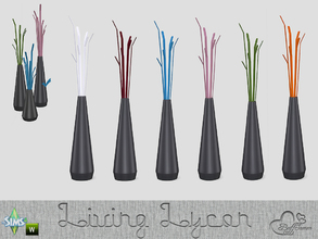 Sims 4 — Living Lycon Floor Vase Large Black by BuffSumm — Lycon Living! This stands for modernity, clear shapes and rich