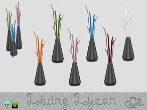 Sims 4 — Living Lycon Floor Vase Small Black by BuffSumm — Lycon Living! This stands for modernity, clear shapes and rich