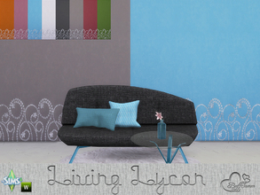 Sims 4 — Lycon Wall Seven by BuffSumm — Colorfull, modern, clear but just pretty... Lycon Wallpapers gives the Livingroom
