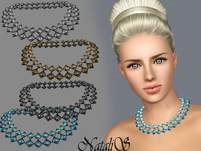 Sims 3 — NataliS TS3 Gentle crystals necklace FA-FE by Natalis — Conversion of Sims 4. Delightful jewelry for special