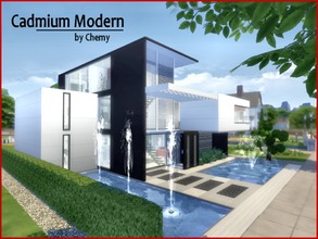 Sims 4 — Cadmium Modern by chemy — Modern 3 story home with open concept on main floor. Second floor has a master suite