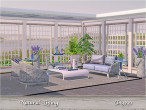 Sims 3 — Natural Living by ung999 — A gorgeous and cozy wicker patio living set Objects in this set: Loveseat Armchair