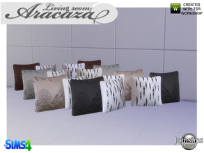 Sims 4 — Aracaza cushions sofa by jomsims — Aracaza cushions sofa