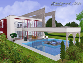 Sims 3 — Sheltered_Life by matomibotaki — Large cube style, split-level house, to be able to give a large family a home
