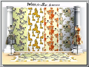 Sims 3 — Wildlife for Boys_marcorse by marcorse — Four Themed patterns for boy's room decor.