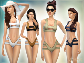 Sims 4 — Bandage Detailed Designer Bikini by ernhn — Bandage Detailed Designer Bikini Comes with 5 variations. Completely